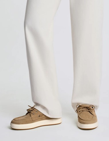 Mocassini da Barca scamosciati H-TV Beige