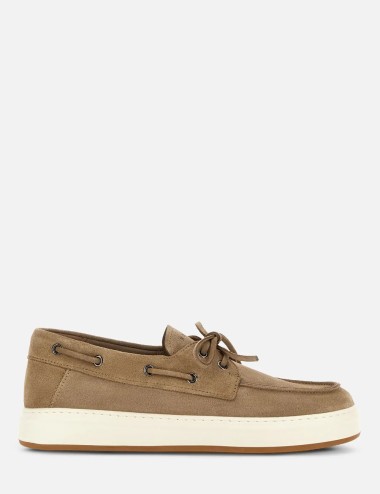 Mocassini da Barca scamosciati H-TV Beige