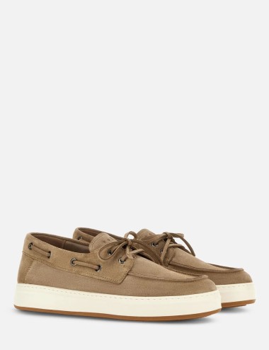 Mocassini da Barca scamosciati H-TV Beige