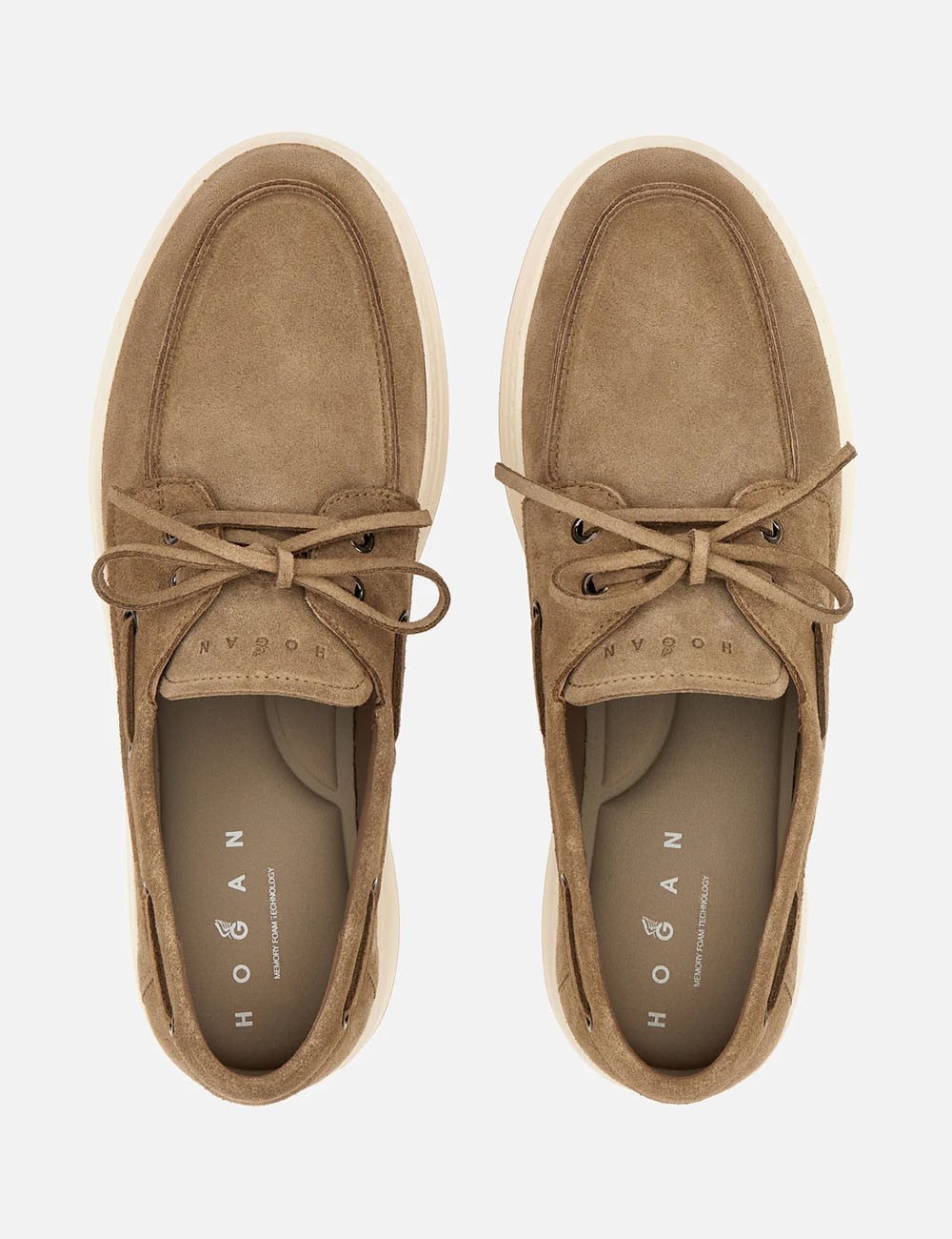 Mocassini da Barca scamosciati H-TV Beige