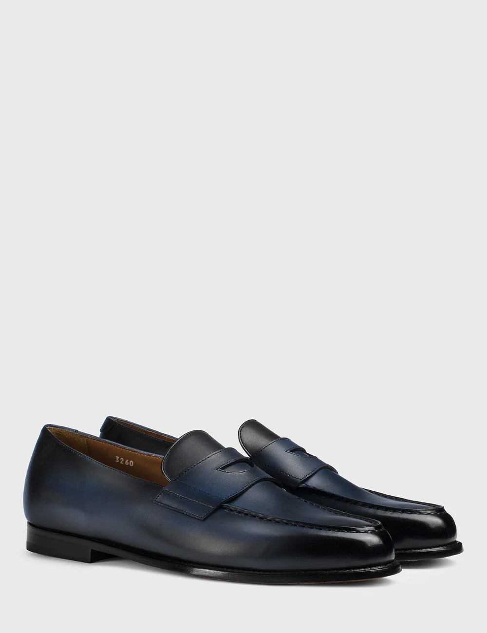 Mocassino Mario 50 in pelle blu