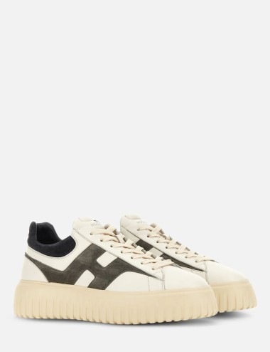 Sneakers H-Stripes Avorio Grigio Blu