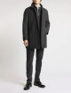 Morning Coat in popeline tecnico nero