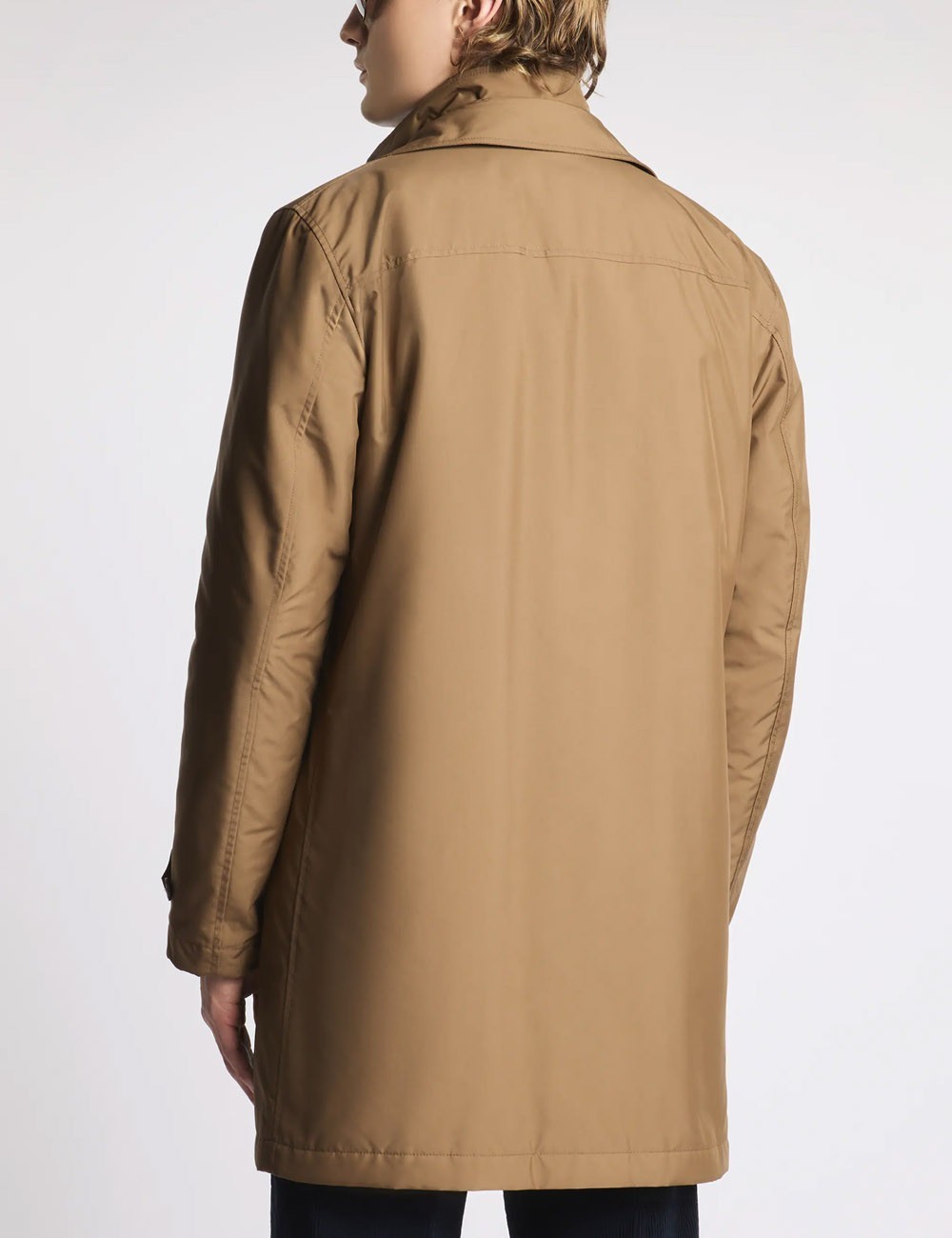 Morning Coat in technical poplin brown