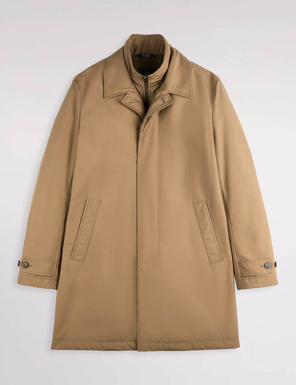 Morning Coat in popeline tecnico marrone