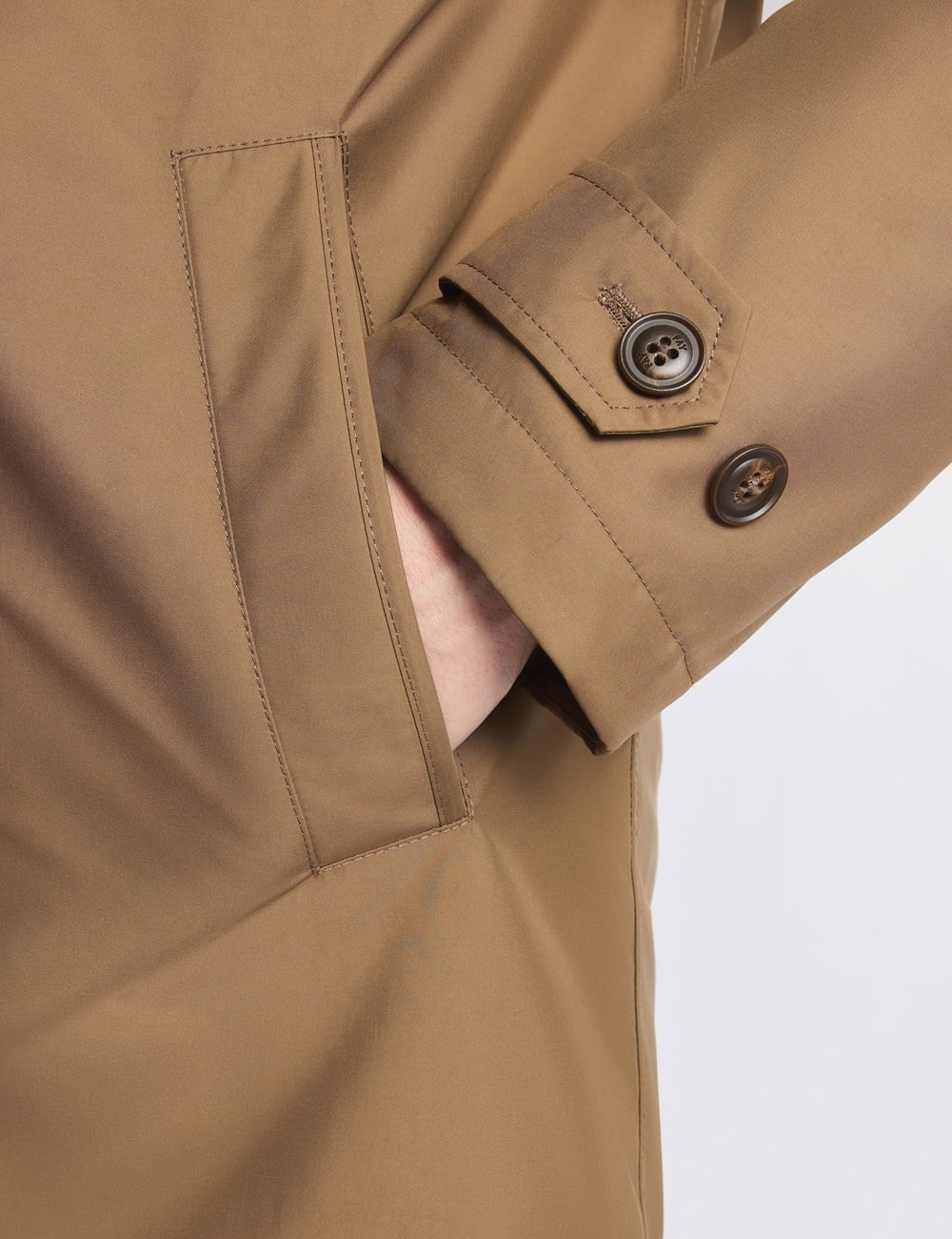 Morning Coat in technical poplin brown