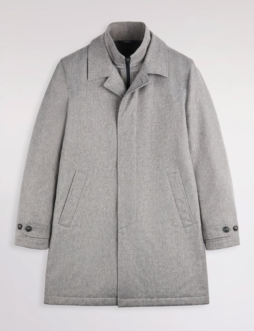 Morning Coat in mélange technical twill grey
