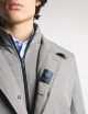Morning Coat in saia tecnica mélange grigio