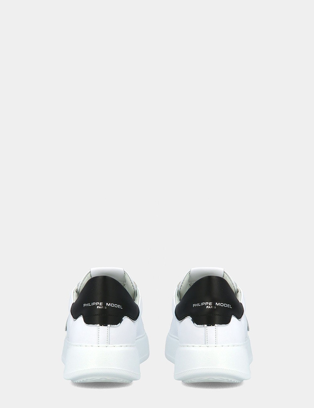 Sneakers Temple Veau - Blanc Noir